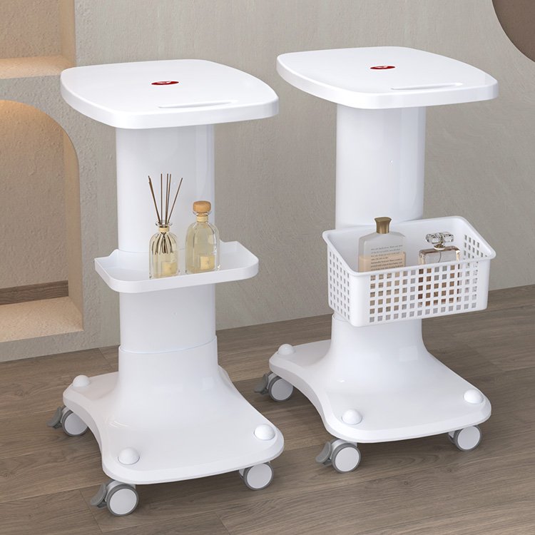 Hot selling beauty salon trolley White Salon beauty machine trolley with silent casters can be customized factory wholesale
