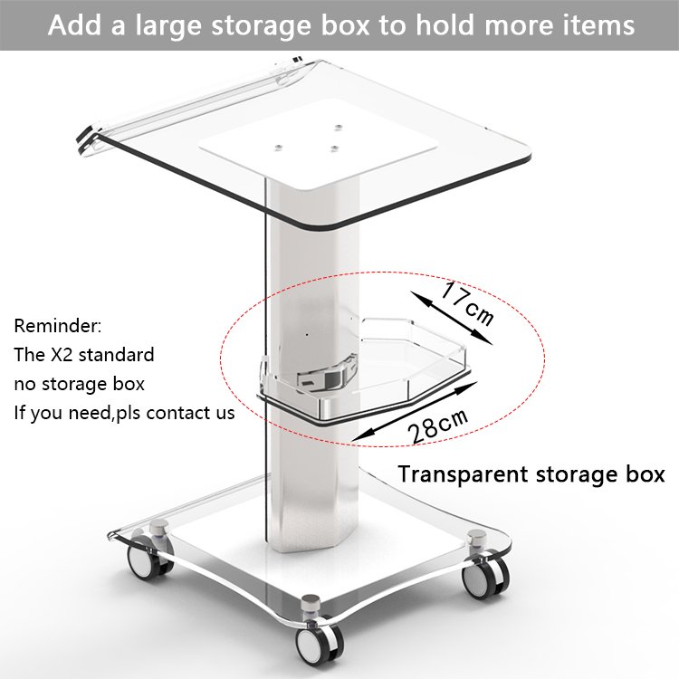 New Design aesthetic device Carts Acrylic plastic Shelf bracket