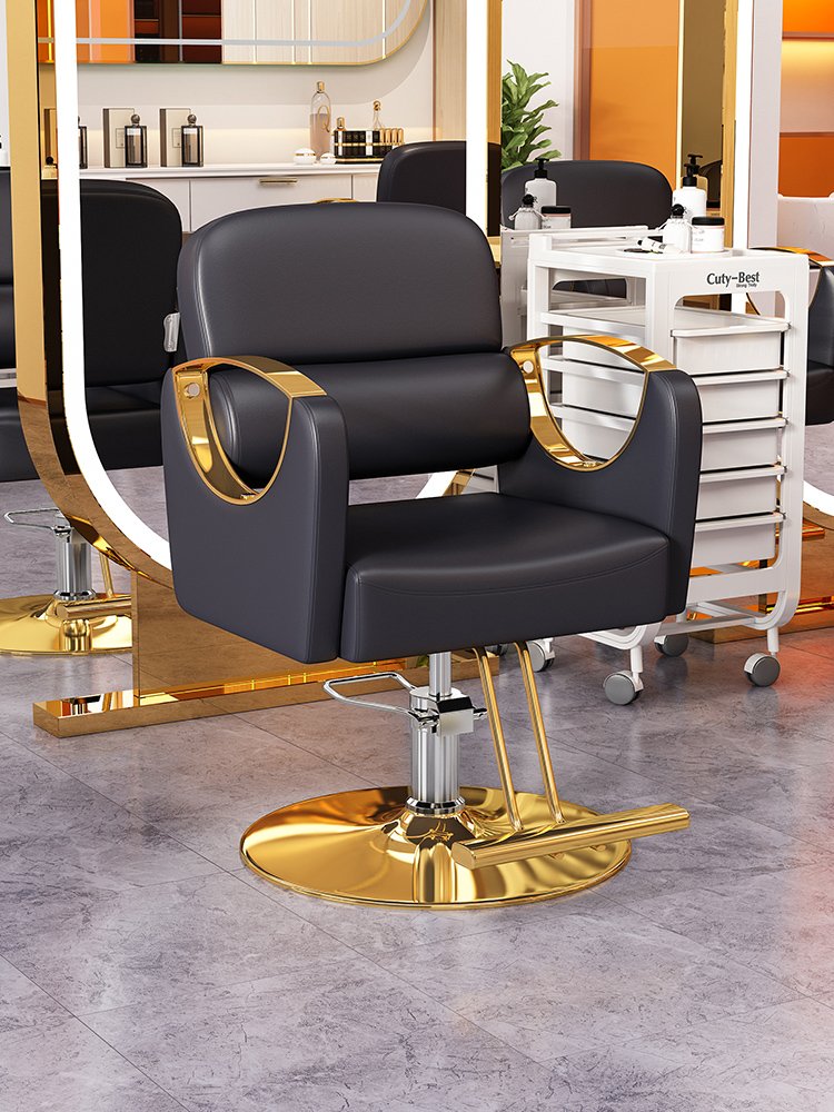 Internet Famous Metal Barber Chairs Lifting and Rotating for Hot Dyeing Dedicated Chairs for Hair Salon Use