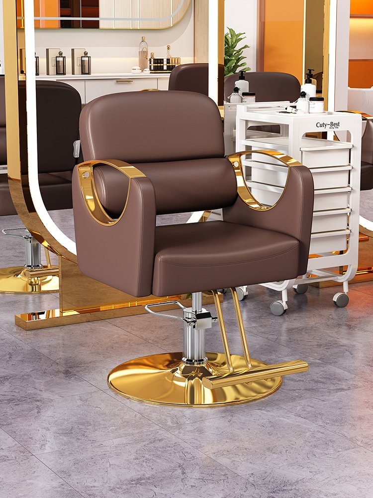 Internet Famous Metal Barber Chairs Lifting and Rotating for Hot Dyeing Dedicated Chairs for Hair Salon Use