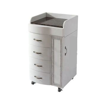 Bomacy White Simple Modern Luxury Design Salon Furniture Trolley For Sale