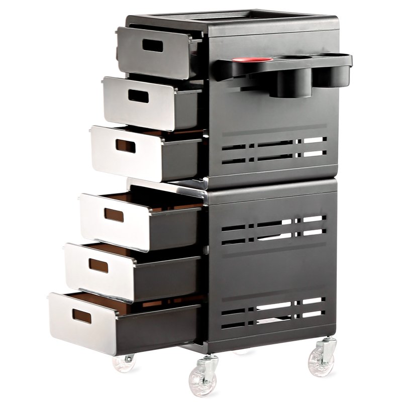 X5 Hairdresser Equip Black Salon Furniture Salon Equipment Trolly For Salon Beauty Trolley