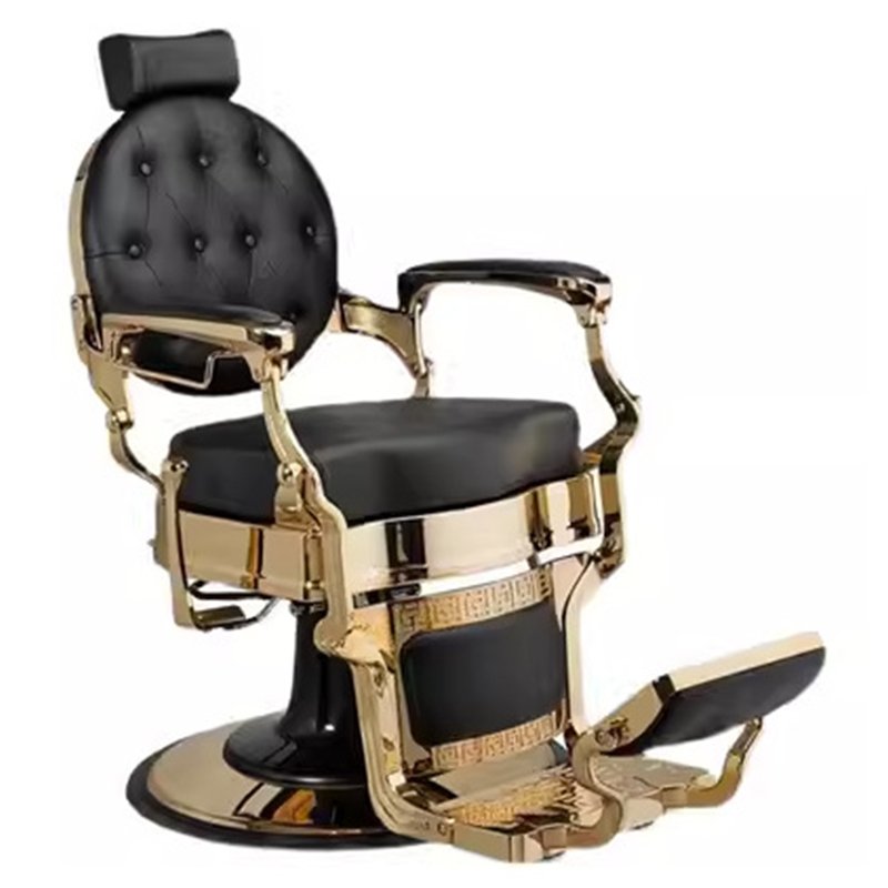 Barber shop retro high-end hairdressing chair can be put down hair salon hair chair men shaving shaving face hairdressing chair