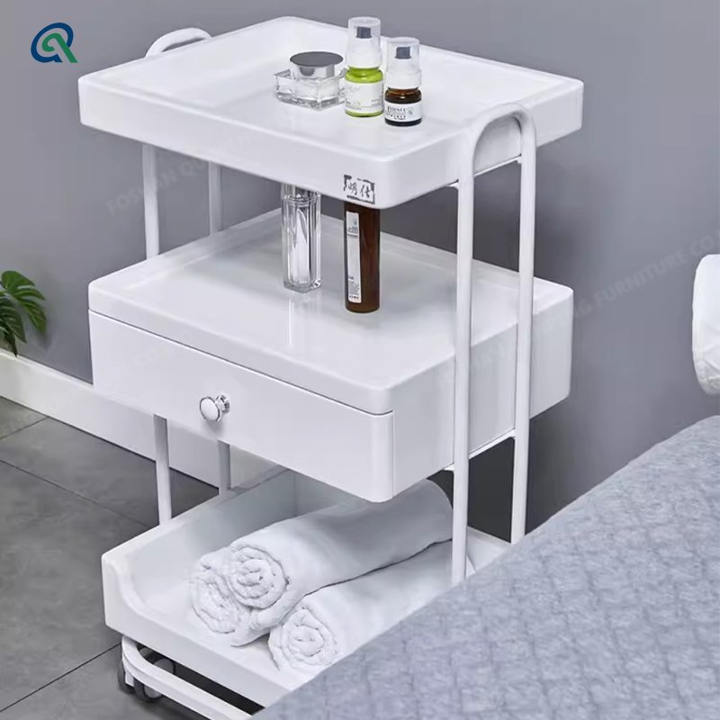 Qunpeng Beauty Salon Special Trolley Multi-functional Storage Mobile Tool Shelving Salon Equipment Trolley