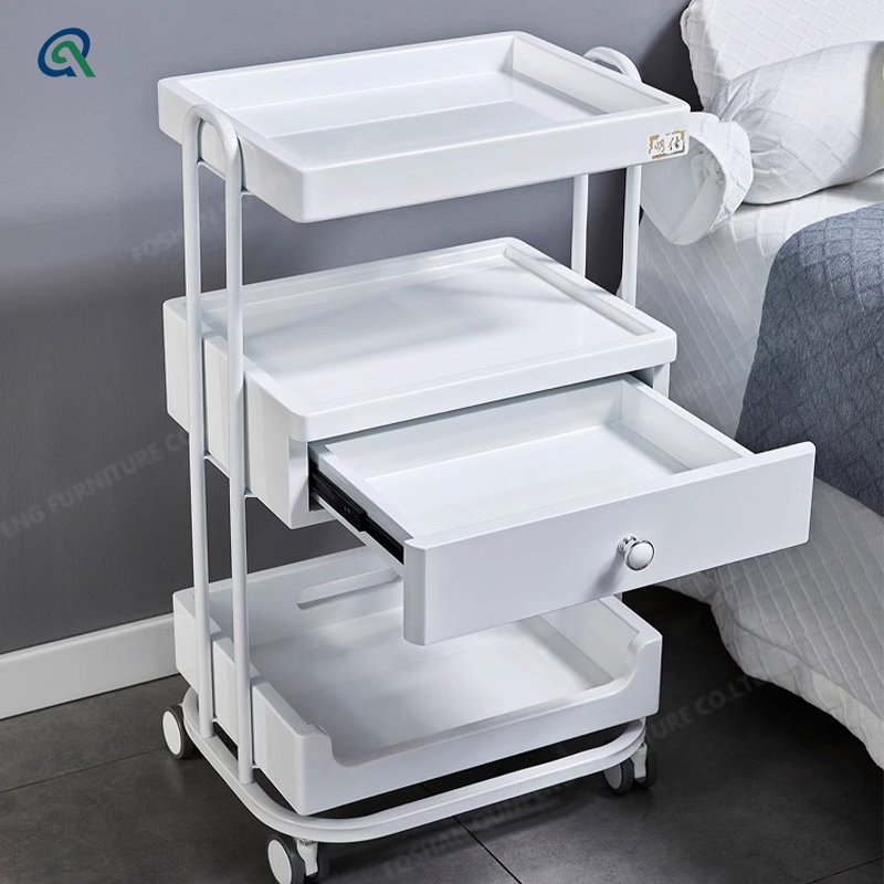 Qunpeng Beauty Salon Special Trolley Multi-functional Storage Mobile Tool Shelving Salon Equipment Trolley