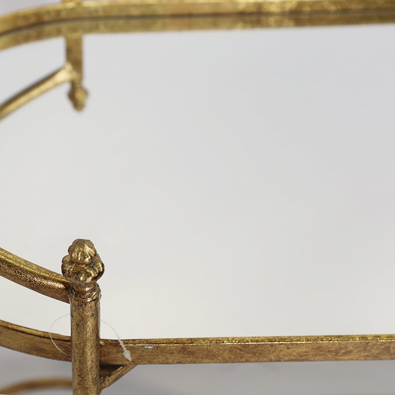 Hot sale vintage style gold decorative storage trolley cart