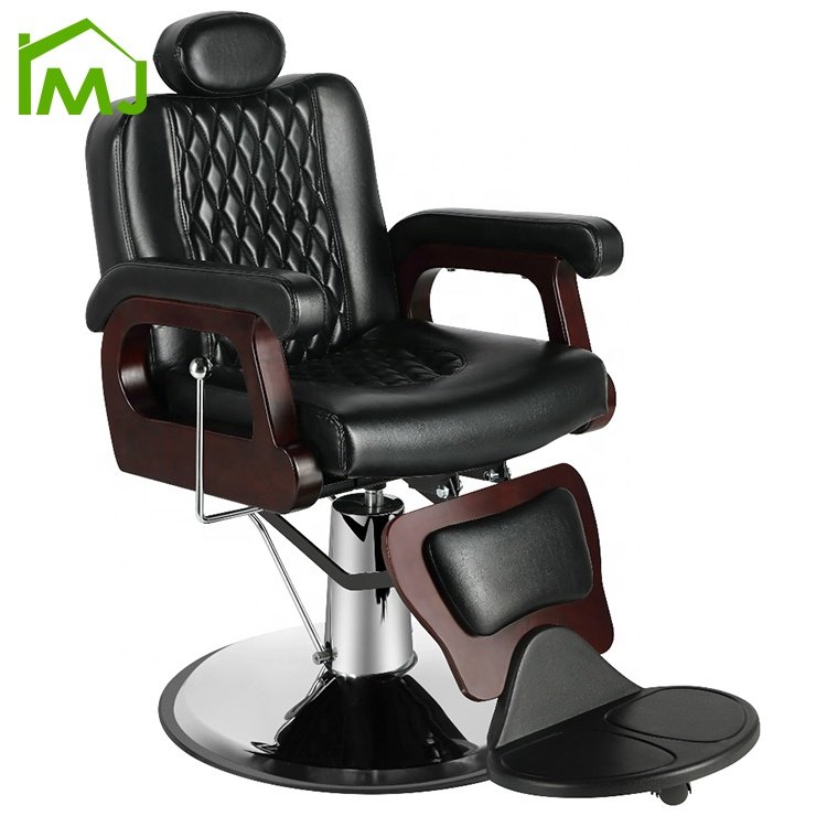 Beauty Salon Furniture Black vintage barber chair hairdressing hydraulic recliner Hair Barber Chair