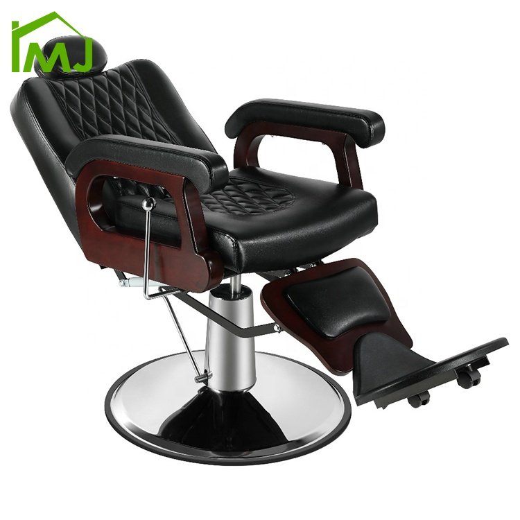 Beauty Salon Furniture Black vintage barber chair hairdressing hydraulic recliner Hair Barber Chair