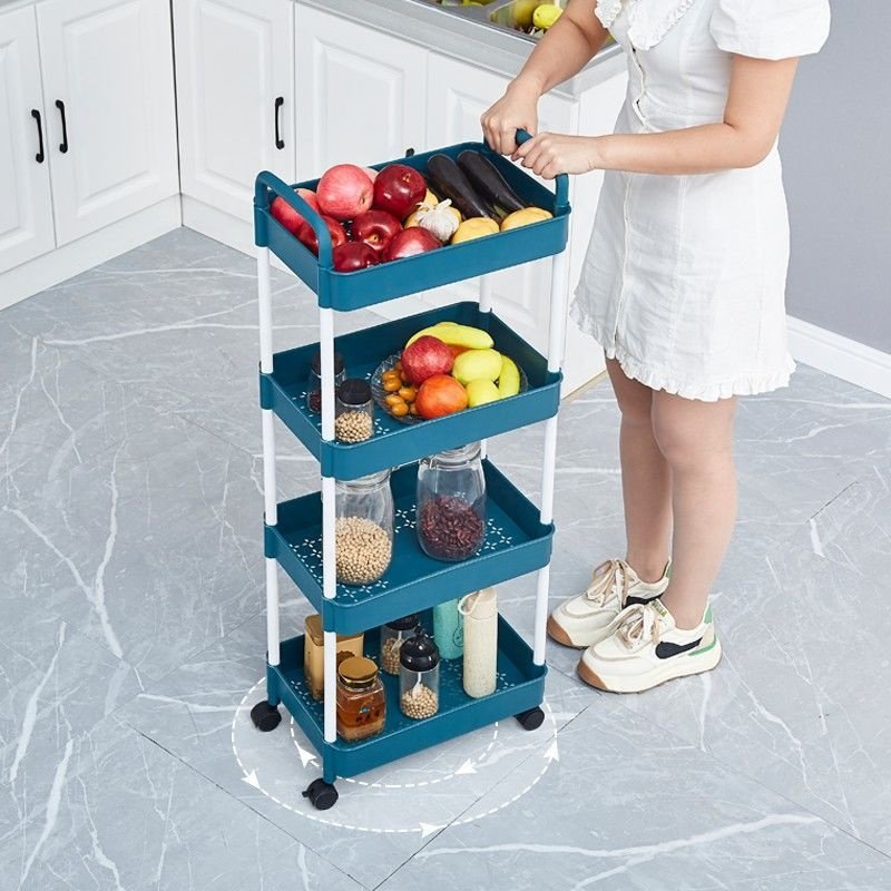Salon Trolley 3 4 5 Tier Plastic Trolley Cart Strong Capacity For Hair Beauty