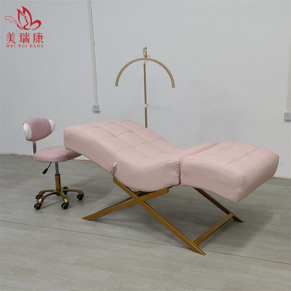 High quality eyelash spa beauty bed curved topper beauty salon massage tables lash mattress bed wave lash bed