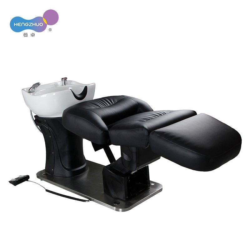 Japan Shampoo Chair Wear-Resistant Leather Adjustable 1 Motor Barber Shop Furniture Hair Salon Japanese Head SPA Equipment