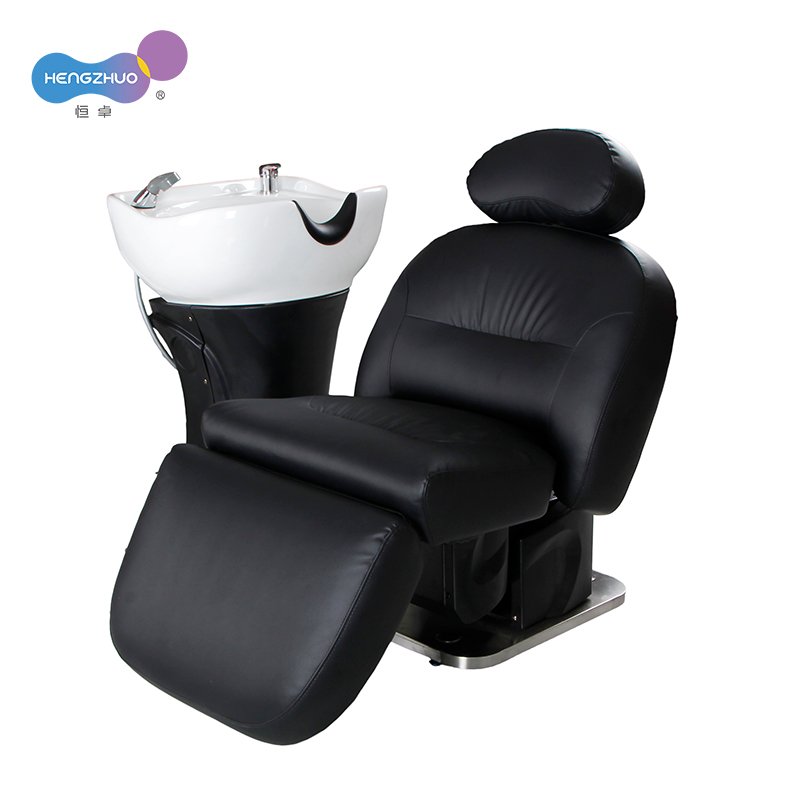 Japan Shampoo Chair Wear-Resistant Leather Adjustable 1 Motor Barber Shop Furniture Hair Salon Japanese Head SPA Equipment