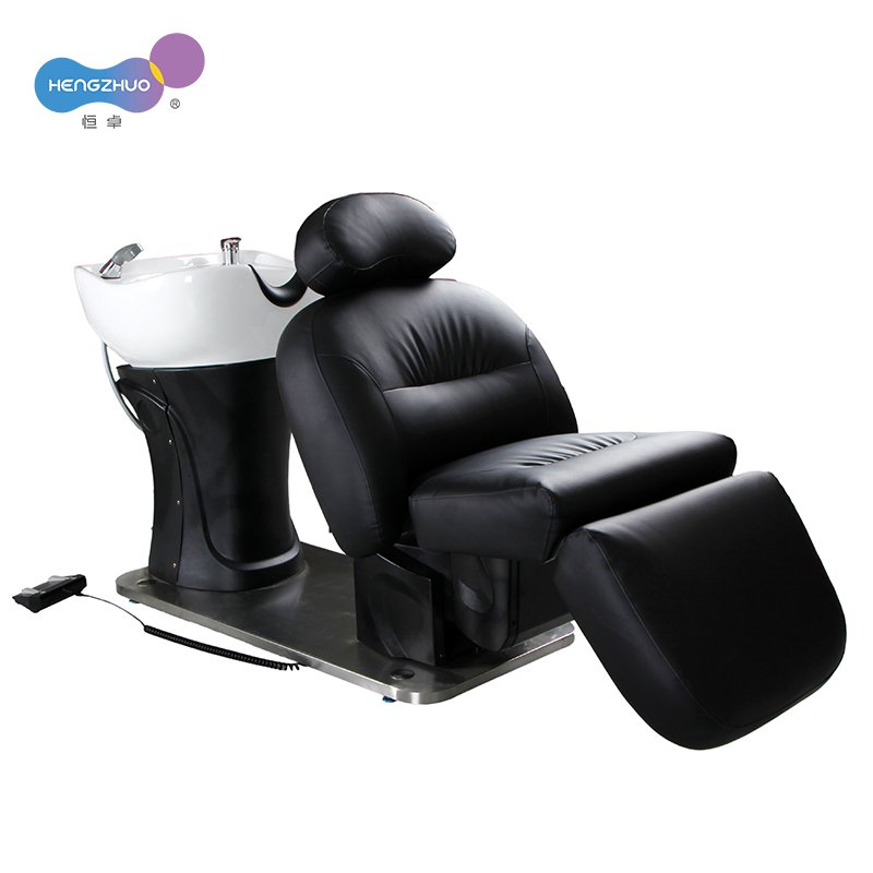 Japan Shampoo Chair Wear-Resistant Leather Adjustable 1 Motor Barber Shop Furniture Hair Salon Japanese Head SPA Equipment