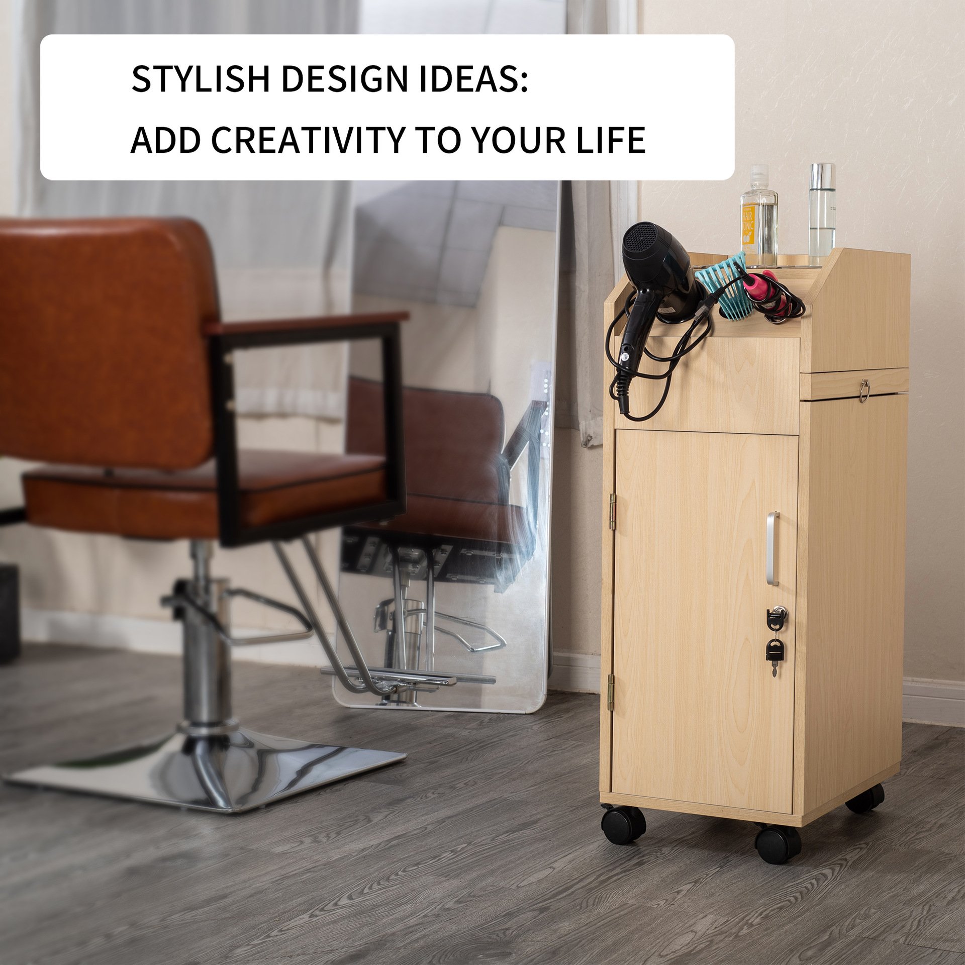 Hairdressing accessory Movable multi-layer rack hairdressing trolley barber shop tool cabinet hairdressing storage tool cart