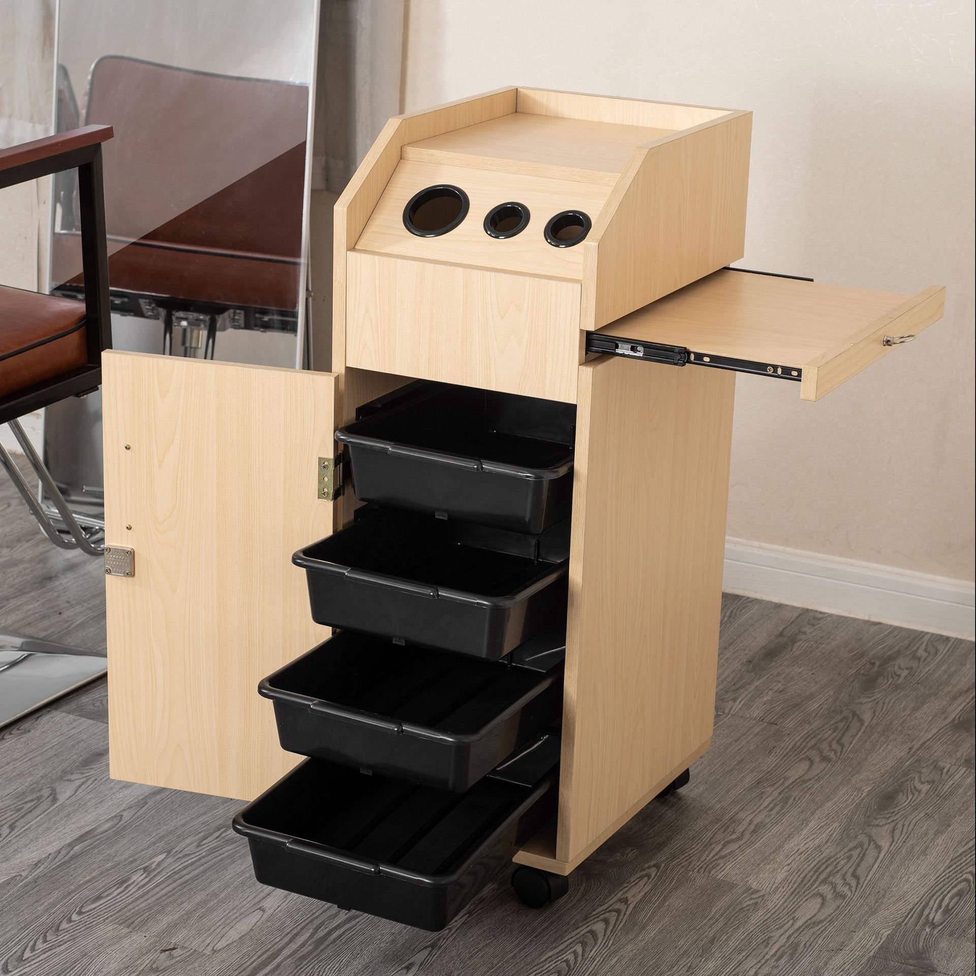 Hairdressing accessory Movable multi-layer rack hairdressing trolley barber shop tool cabinet hairdressing storage tool cart