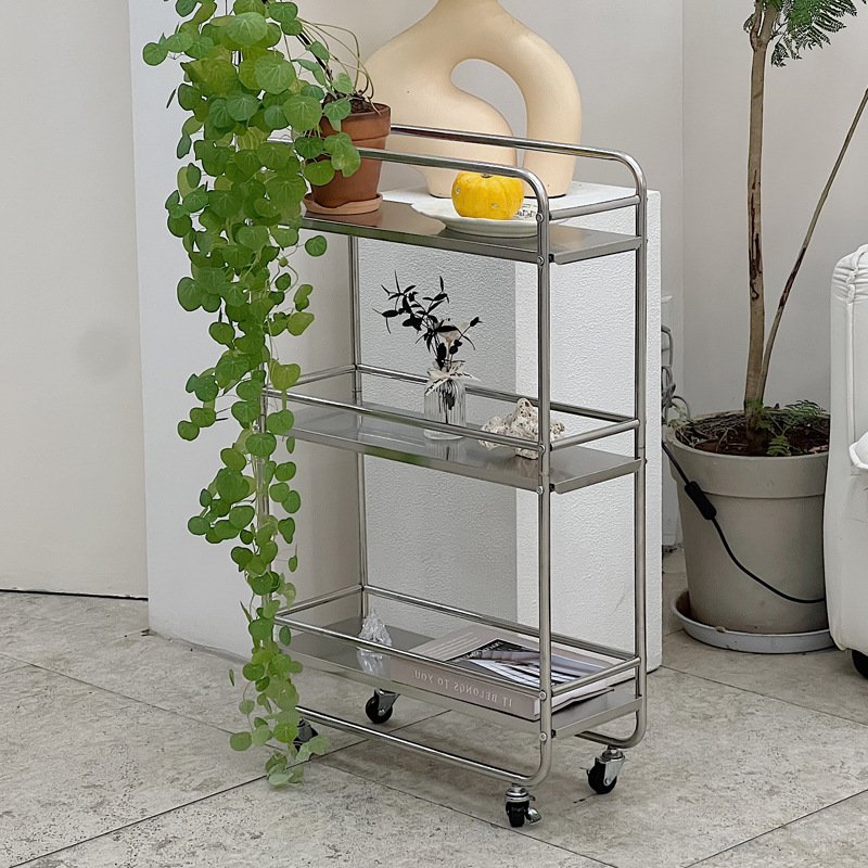 Auxiliary Trolley Organizer Cart With Wheels Kitchen Cabinets For Beauty Salon Furniture Cupboards Rolling Storage Multi-purpose