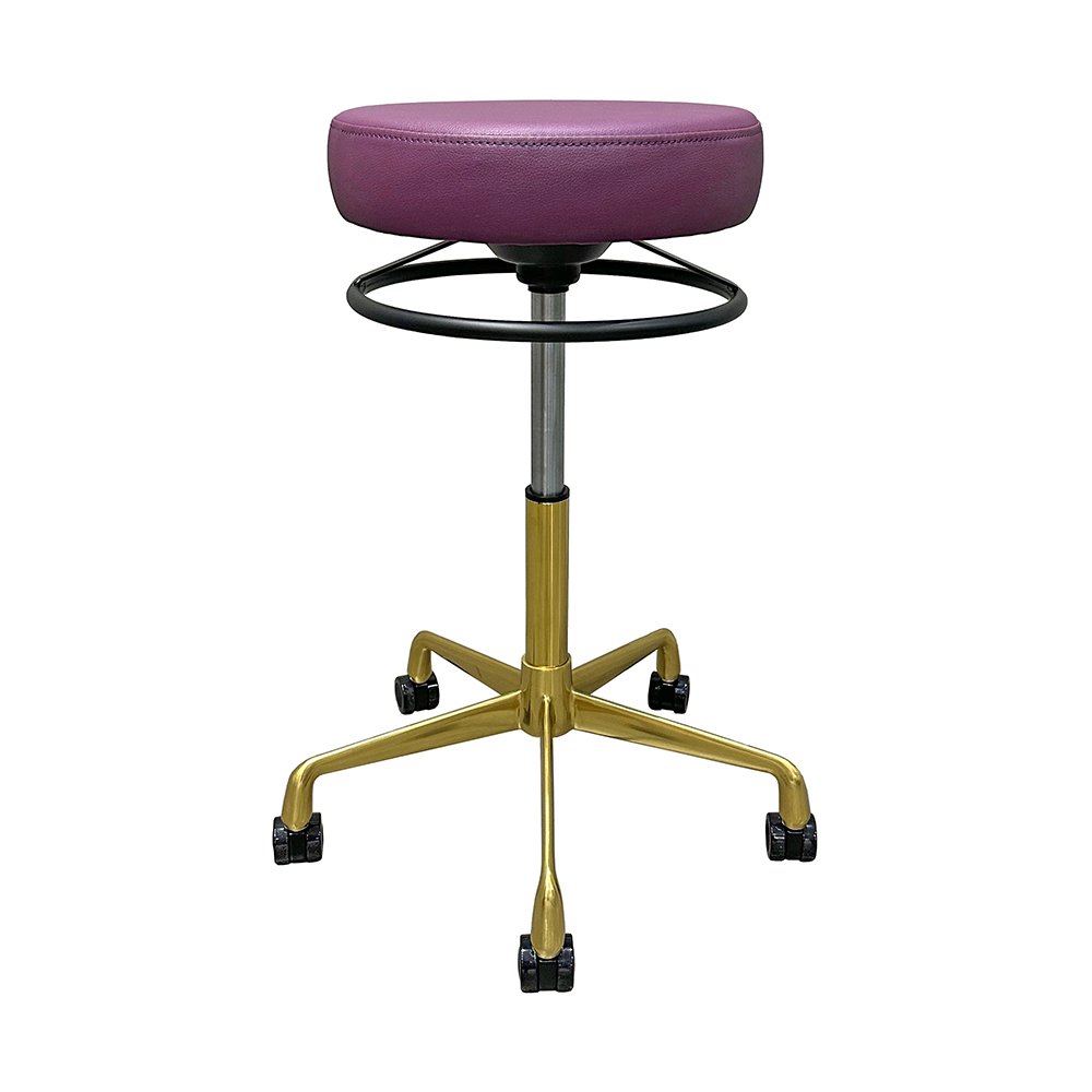 Furniture Factory Supplying Gilded Metal Base Comfortable Seat Cushion Pu Leather Bar Chairs For Restaurant