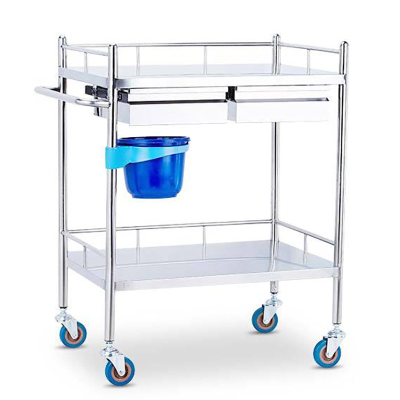 hospital clinic crash emergency medical surgical instrument medicine delivery trolley 304ss stainless steel medical trolley