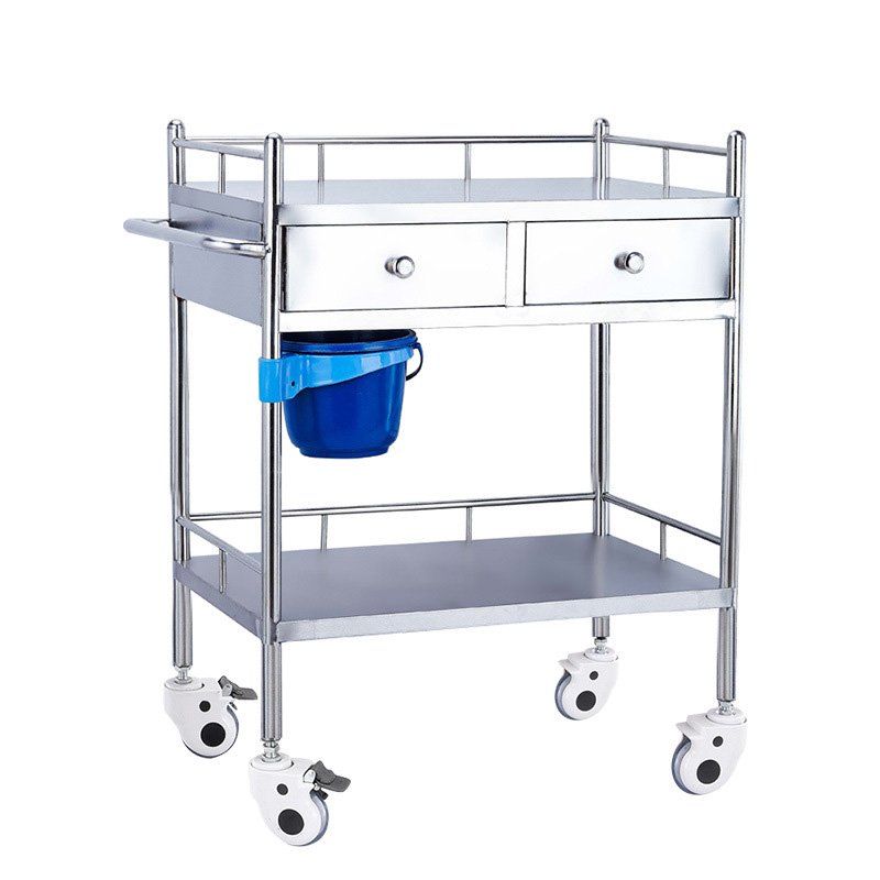 hospital clinic crash emergency medical surgical instrument medicine delivery trolley 304ss stainless steel medical trolley