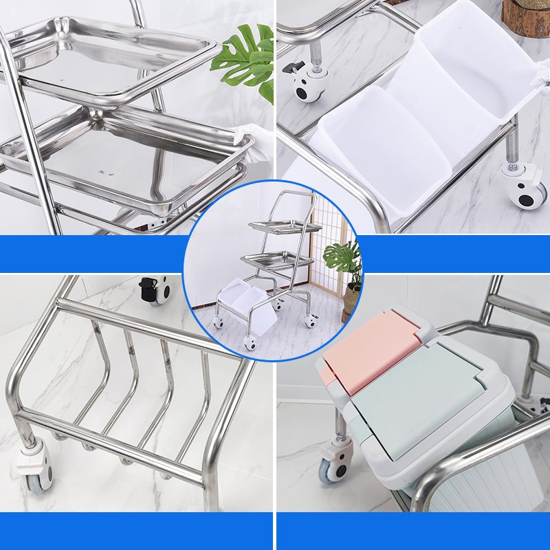 Wholesale Price Medical Stainless Steel Table Instrument Hospital Trolley With Wheels