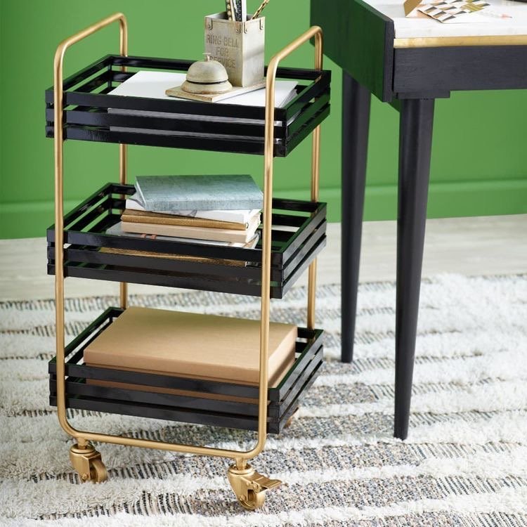 Best quality Barber Sop Furniture Styling Salon Tool Beauty Hair Stainless Steel Salon Side Trolley with wheels and Drawers