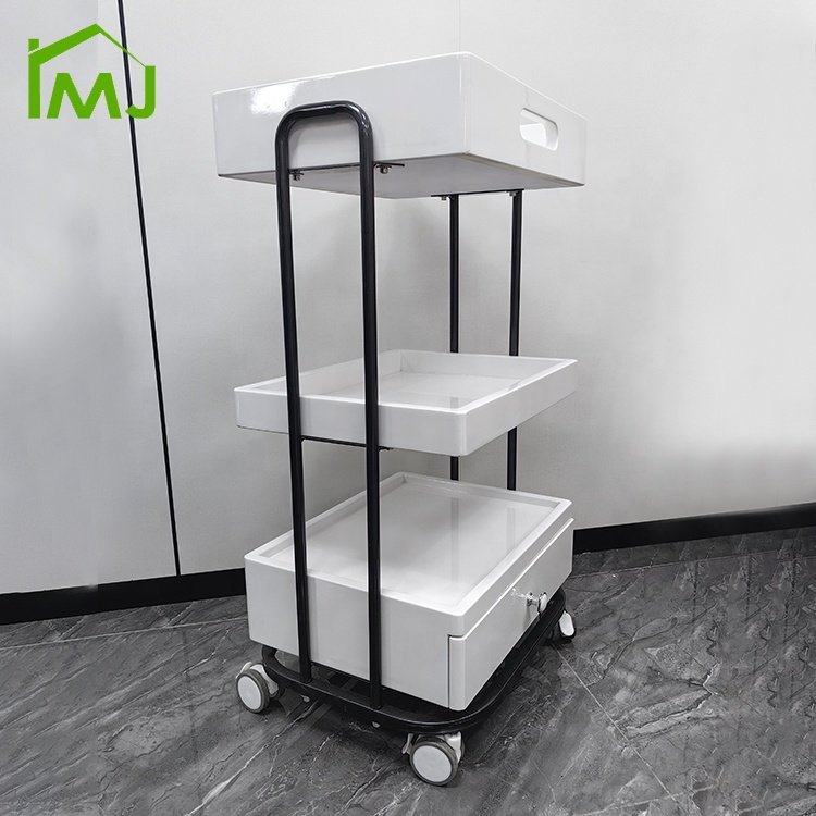 Salon Trolley Cart Rolling Wheels Hairdressing Barber Used Cart Storage Trolley