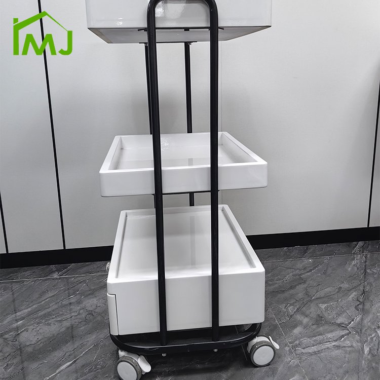 Salon Trolley Cart Rolling Wheels Hairdressing Barber Used Cart Storage Trolley