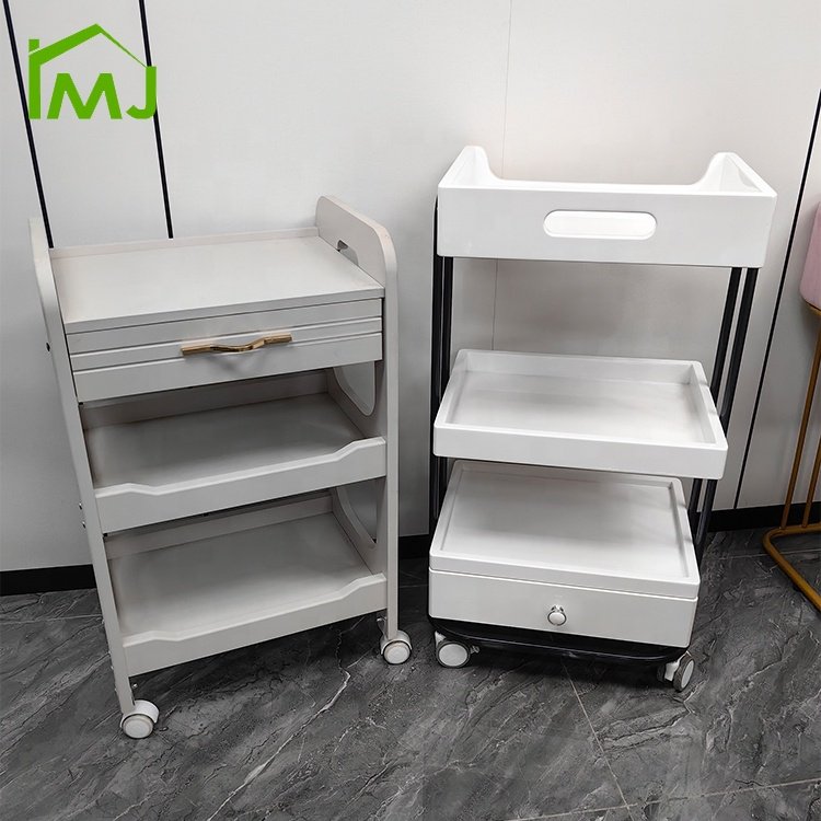 Salon Trolley Cart Rolling Wheels Hairdressing Barber Used Cart Storage Trolley
