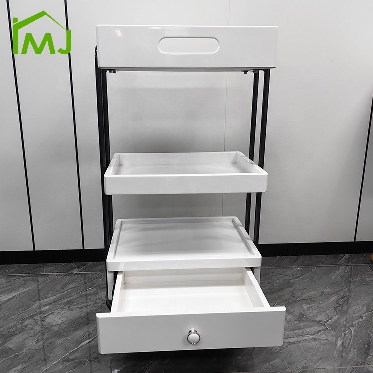 Salon Trolley Cart Rolling Wheels Hairdressing Barber Used Cart Storage Trolley