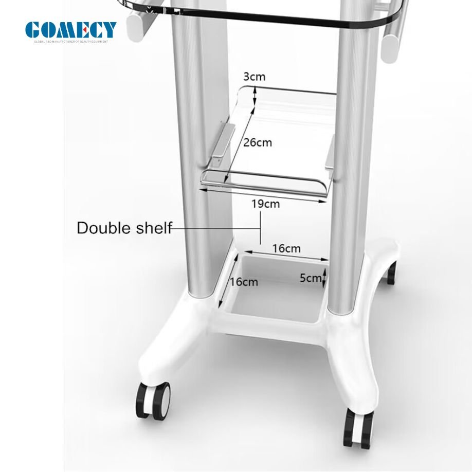 2024 GOMECY Salon Trolley Beauty Hairdresser Trolley Pedestal Rolling Cart Tool Stand Instrument Tray for Beauty Hairdresser