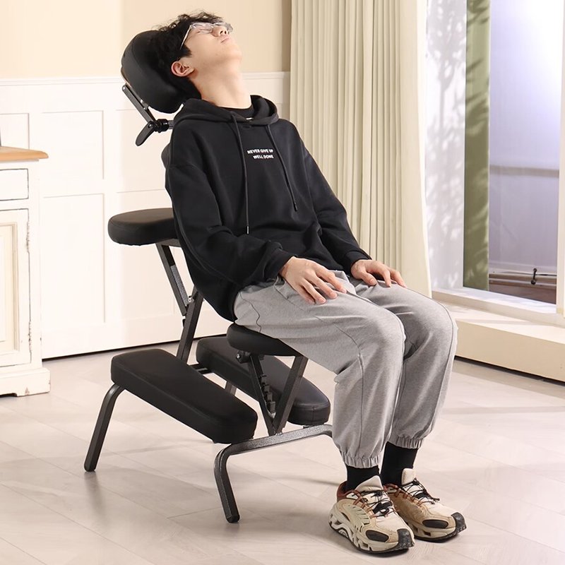 Luxury Portable PVC Leather Massage Chair With Carry Bag For Living Room Bedroom Outdoor Gym School Use