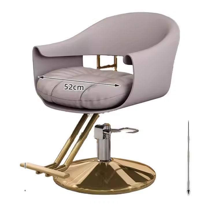 Hot sale Hair salon Pink gold Reclining hydraulic Adjustable lift beauty salon equipment Barber Chair styling chair for Salon