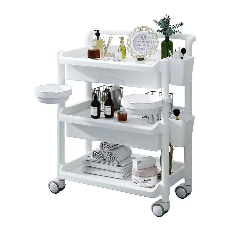 Beauty salons special new mobile tool cart barbershop universal wheel cart storage shelf
