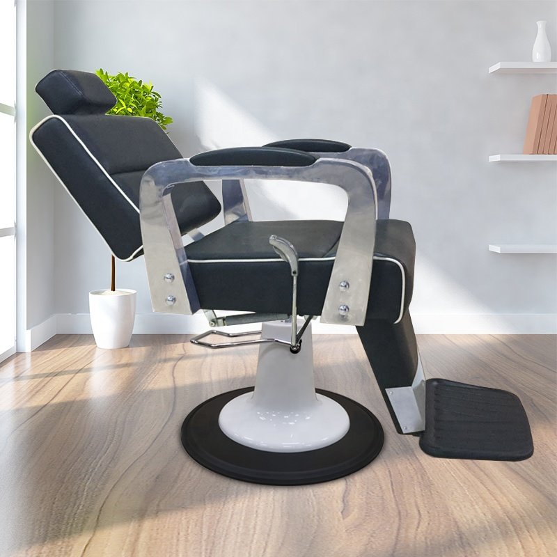 Barber shop chair stainless steel armrest backrest adjustable hair salon chair
