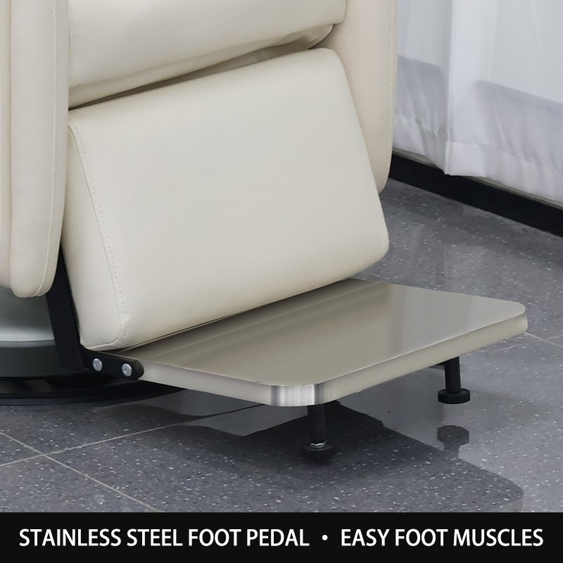 JINCHENG Hand Cranked Moderng 360 Reclining Barber Chair Custom Color High Density Sponge for Barber Shop Hair Care Chair Modern