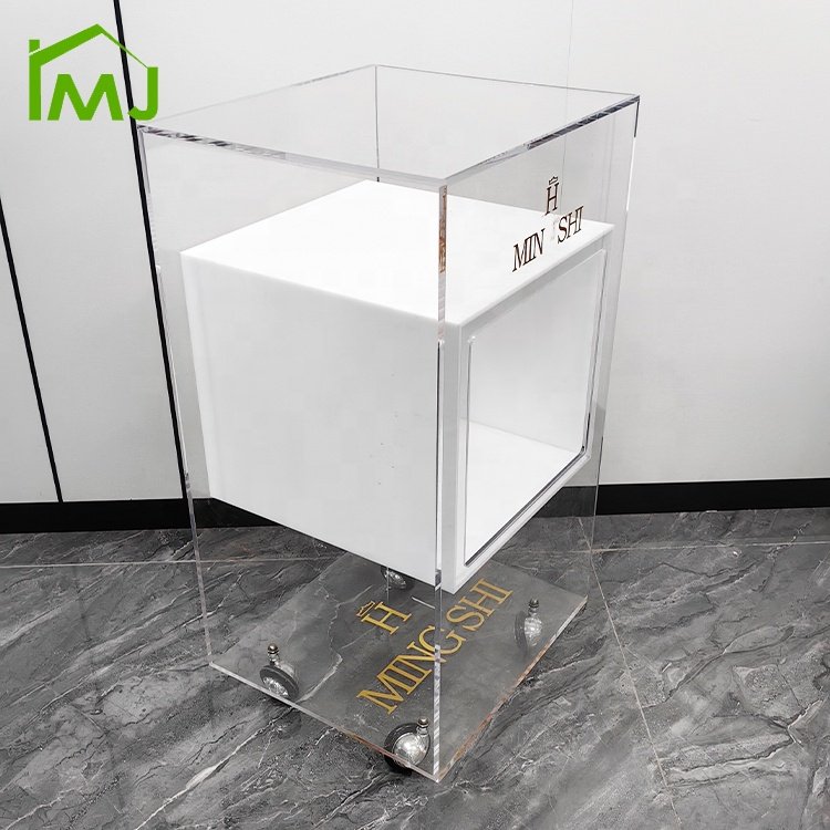 Barber Shop hand carts Multifunction Hairdresser Beauty trolleys Transparent display case