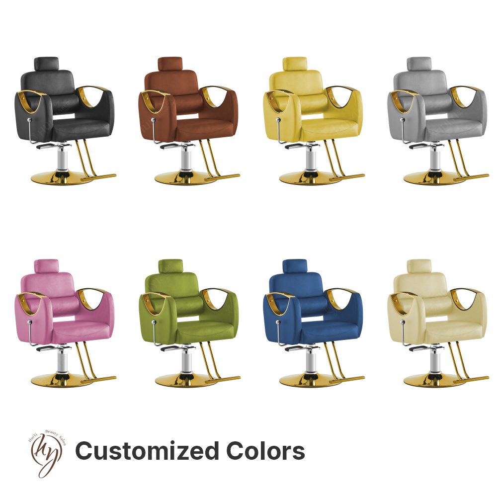 Modern Recline Styling Barber Chair with Pedal for Salon Use LC002R