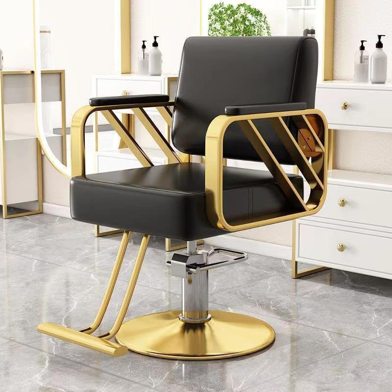 Professional Factory Leather Salon Chair Furniture Modern Equipment Stainless Steel Barber Chair