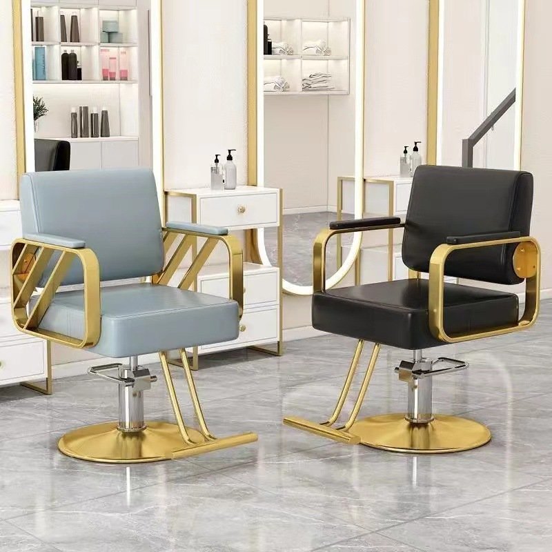Professional Factory Leather Salon Chair Furniture Modern Equipment Stainless Steel Barber Chair