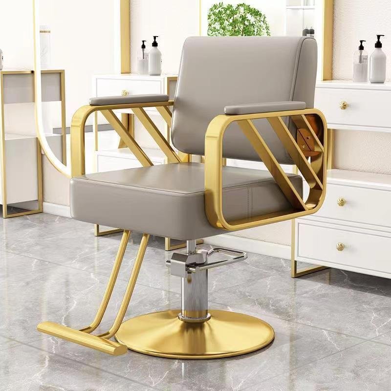 Professional Factory Leather Salon Chair Furniture Modern Equipment Stainless Steel Barber Chair