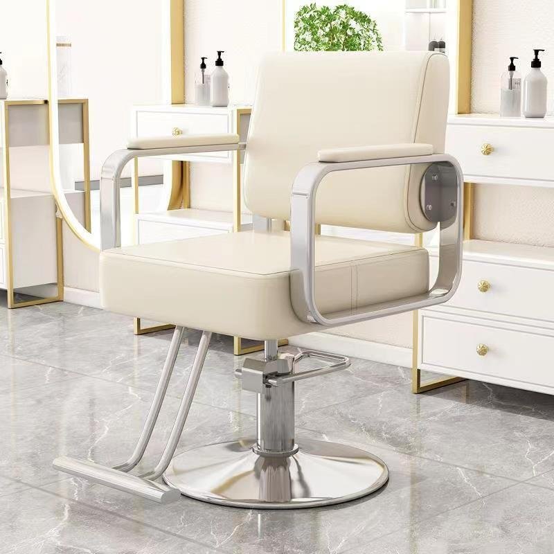 Professional Factory Leather Salon Chair Furniture Modern Equipment Stainless Steel Barber Chair
