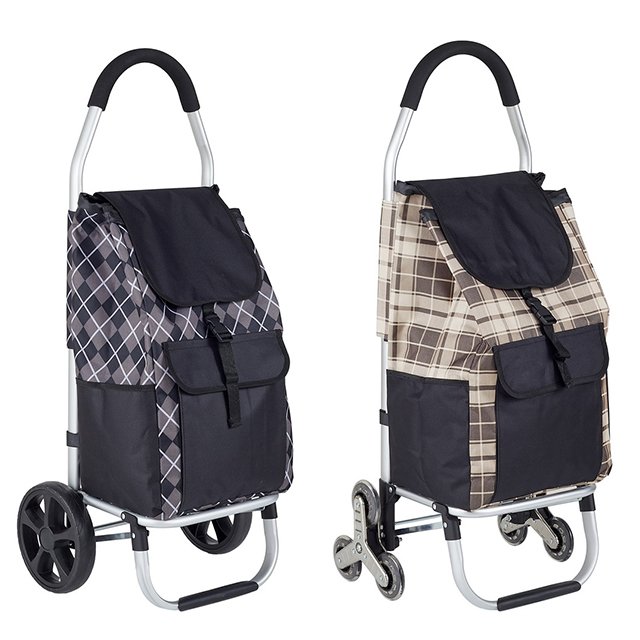 Supermarket Foldable Trolley Shopping Bags Customize Folding Shopping Carts Vegetable Luggage Trolley Bags