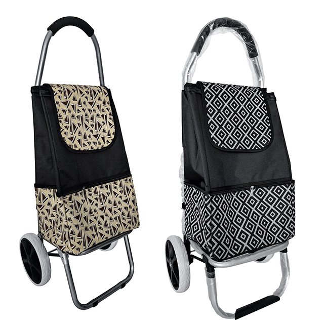 Supermarket Foldable Trolley Shopping Bags Customize Folding Shopping Carts Vegetable Luggage Trolley Bags