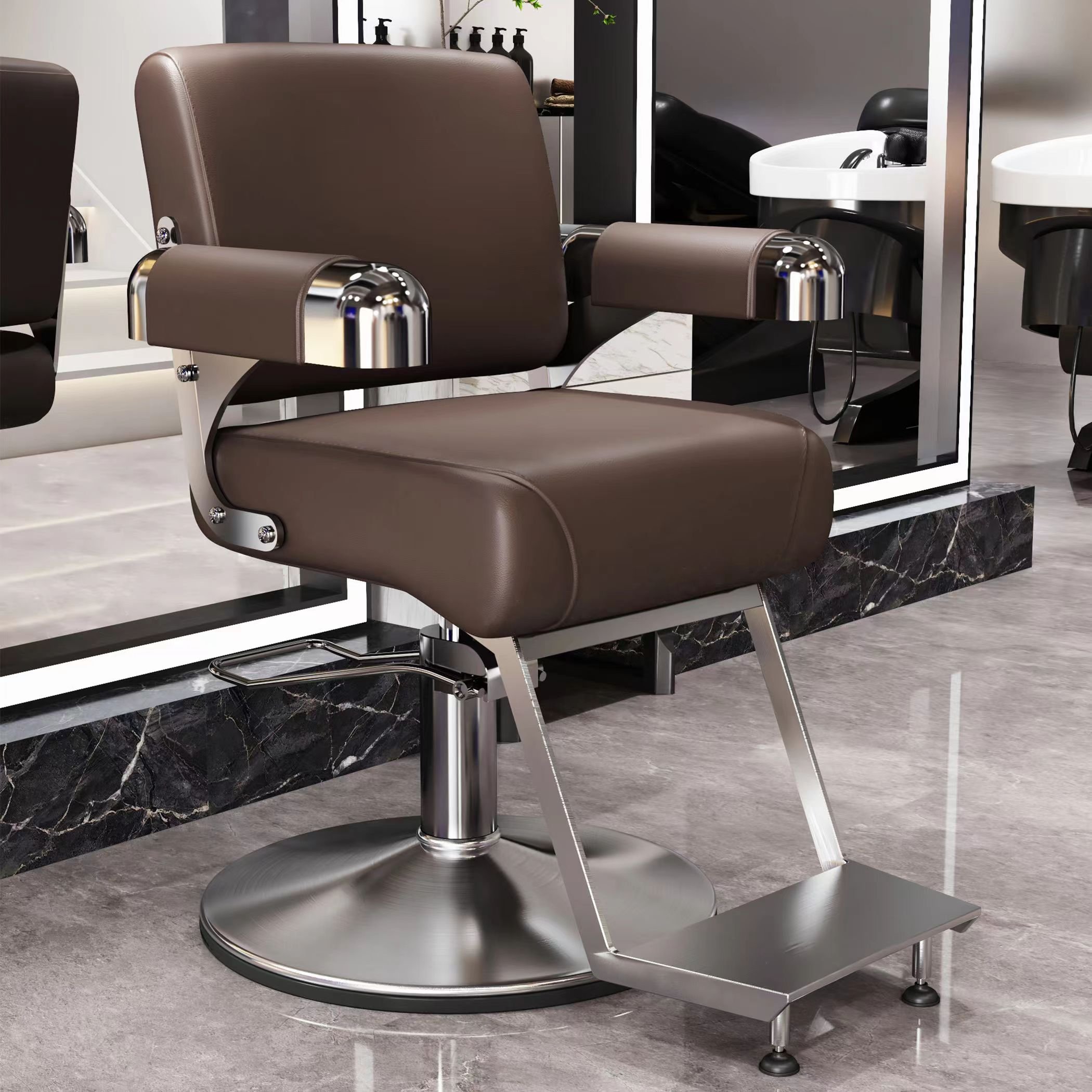 High-end custom salon chair fashion simple hair cutting hot dyeing seat