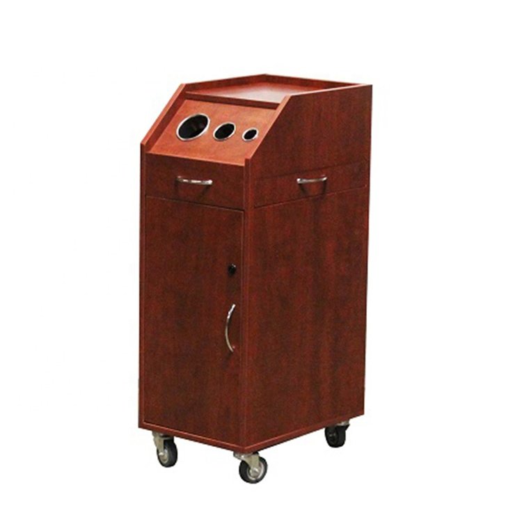 Custom White Barber Shop Beauty Hair Salon Furniture Hairdressing Beauty Multi-Layer Hair Salon Cart with wheel Salon Trolley