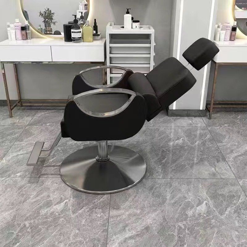 Internet Famous Modern Metal Barber Chairs Lifting and Rotating for Hot Dyeing Dedicated Salon Furniture for Hair Salon Use