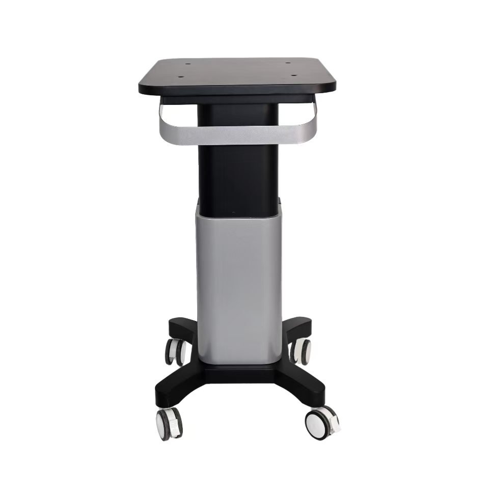 LH Big promotion highly quality black silvery metal hardware salon beauty equipment trolley display stand