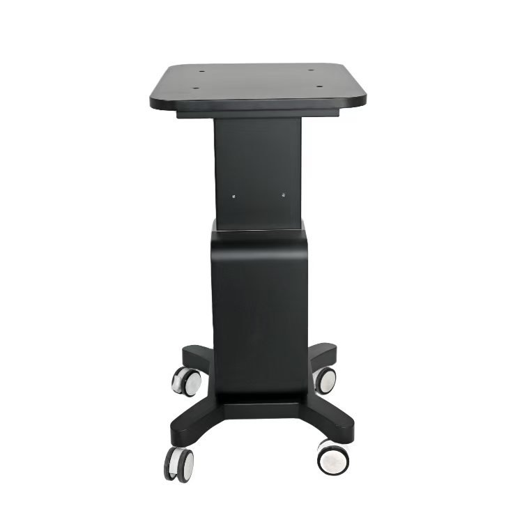 LH Big promotion highly quality black silvery metal hardware salon beauty equipment trolley display stand