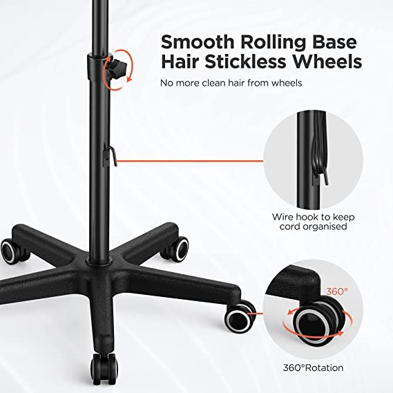 High-quality metal holder rolling beauty spa tray car hair salon trolley Salon Tray on Wheels Hair Stylist Tools Instrument Tray