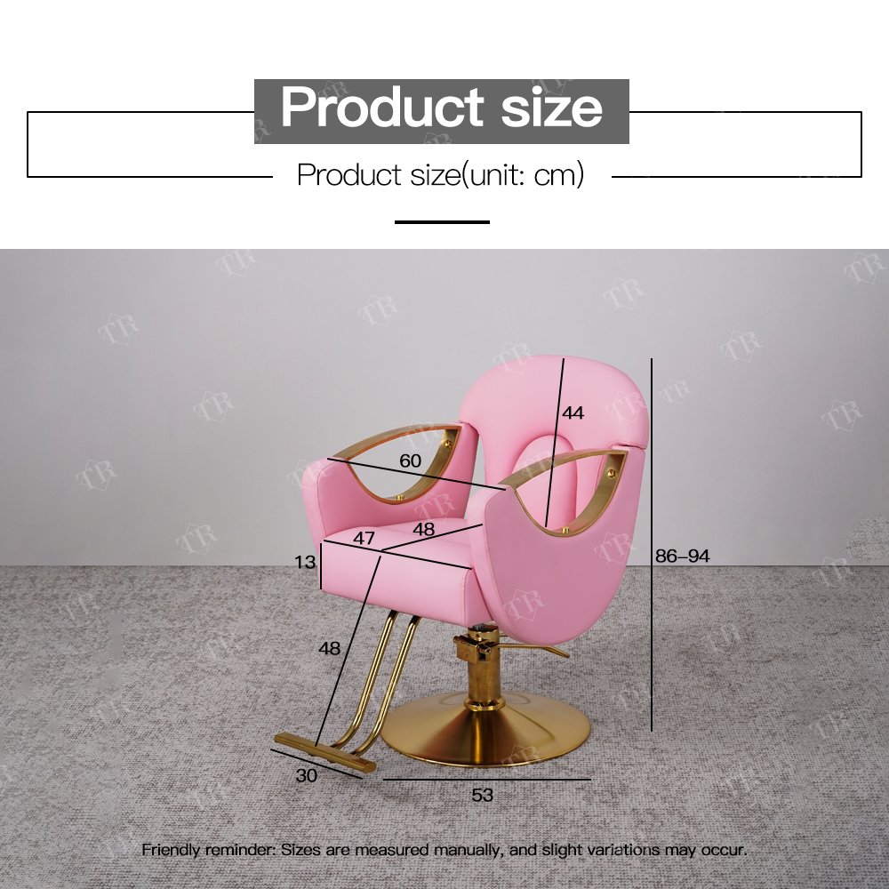 Turri 2024 Pink Barber Chair For Men Memory Foam Styling Chair Modern Customizable Hairdressing Salon Chair